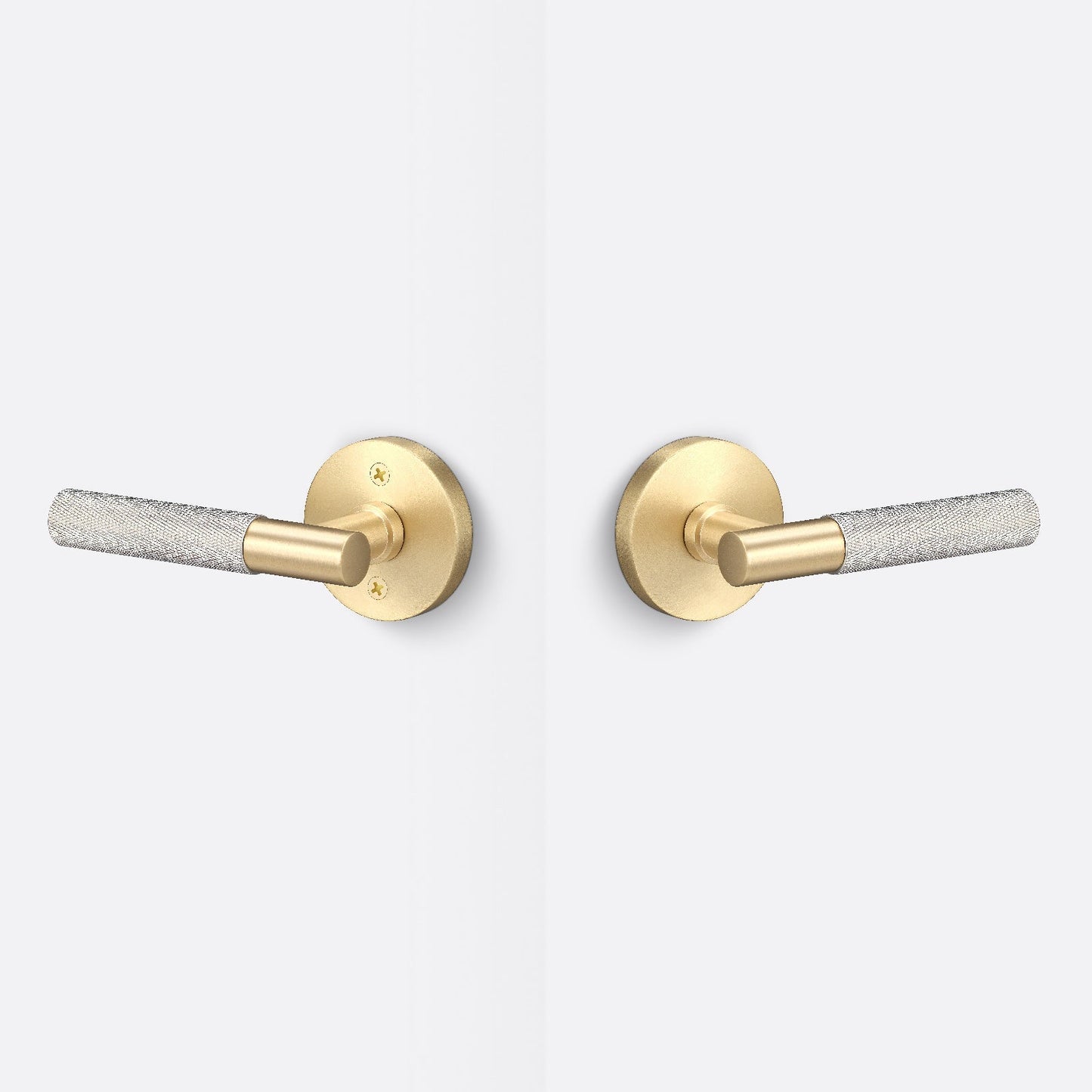 Sure-Loc AP101-RD-GRIP-KN Knurled Grip Passage Door Lever with Aspra Round Rosette.