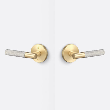Sure-Loc AP101-RD-GRIP-KN Knurled Grip Passage Door Lever with Aspra Round Rosette.