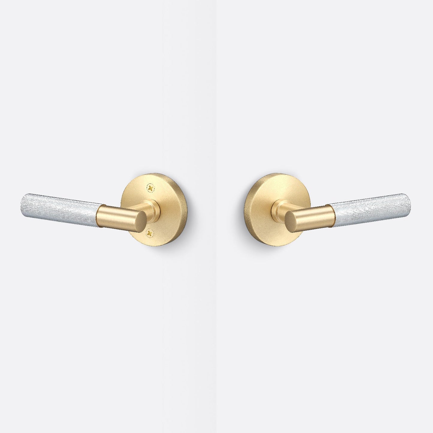 Sure-Loc AP101-RD-GRIP-KN Knurled Grip Passage Door Lever with Aspra Round Rosette.