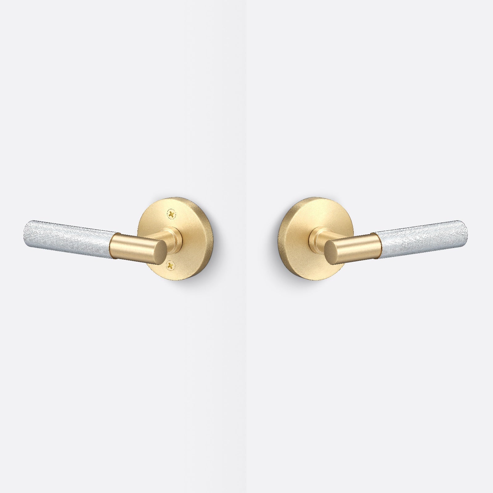 Sure-Loc AP101-RD-GRIP-KN Knurled Grip Passage Door Lever with Aspra Round Rosette.