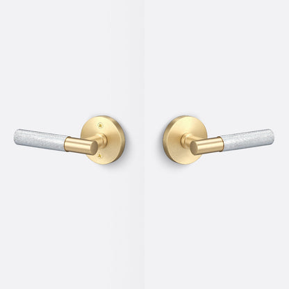 Sure-Loc AP101-RD-GRIP-KN Knurled Grip Passage Door Lever with Aspra Round Rosette.