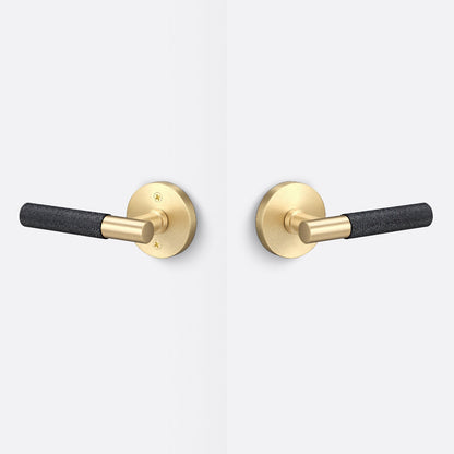 Sure-Loc AP101-RD-GRIP-KN Knurled Grip Passage Door Lever with Aspra Round Rosette.