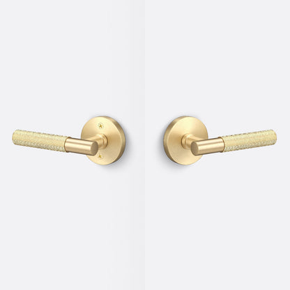 Sure-Loc AP101-RD-GRIP-KN Knurled Grip Passage Door Lever with Aspra Round Rosette.