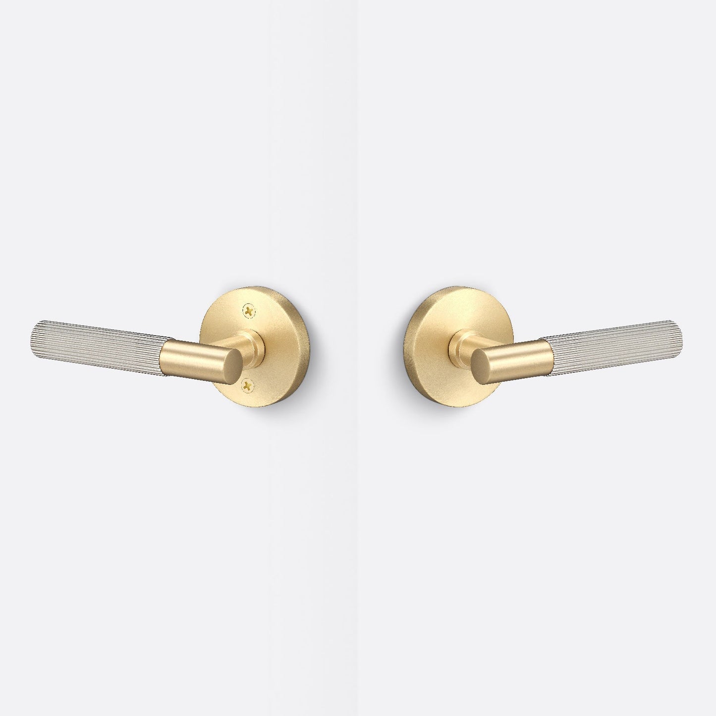 Sure-Loc AP101-RD-GRIP-KN Straight Knurled Grip Passage Door Lever with Aspra Round Rosette.