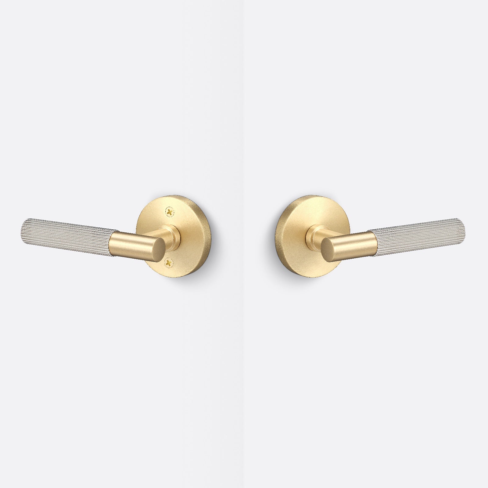 Sure-Loc AP101-RD-GRIP-KN Straight Knurled Grip Passage Door Lever with Aspra Round Rosette.