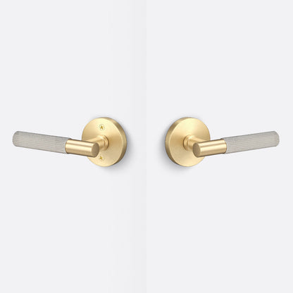 Sure-Loc AP101-RD-GRIP-KN Straight Knurled Grip Passage Door Lever with Aspra Round Rosette.