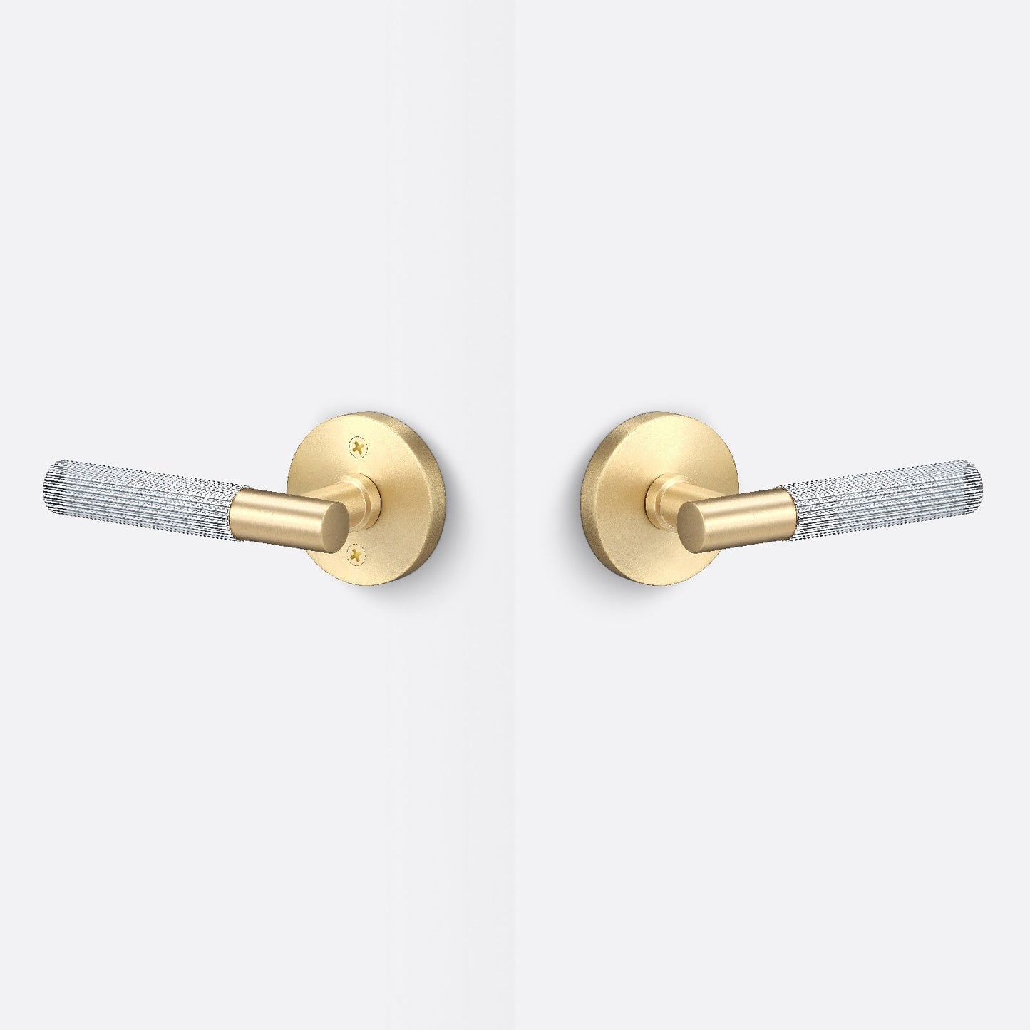 Sure-Loc AP101-RD-GRIP-KN Straight Knurled Grip Passage Door Lever with Aspra Round Rosette.