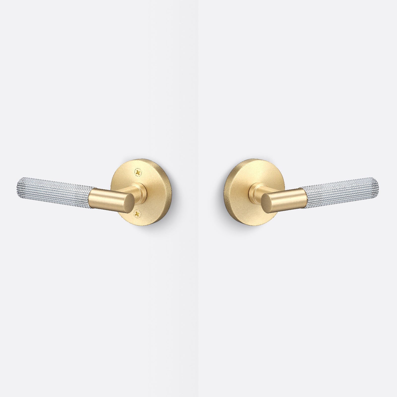Sure-Loc AP101-RD-GRIP-KN Straight Knurled Grip Passage Door Lever with Aspra Round Rosette.