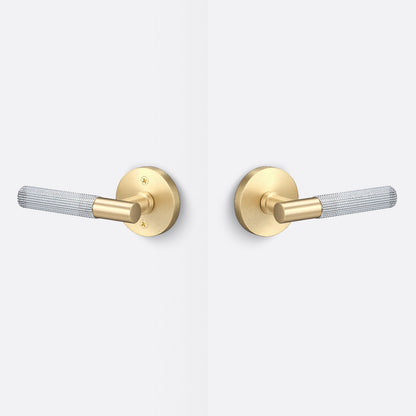 Sure-Loc AP101-RD-GRIP-KN Straight Knurled Grip Passage Door Lever with Aspra Round Rosette.