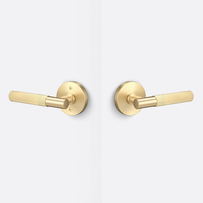 Sure-Loc AP101-RD-GRIP-KN Straight Knurled Grip Passage Door Lever with Aspra Round Rosette.