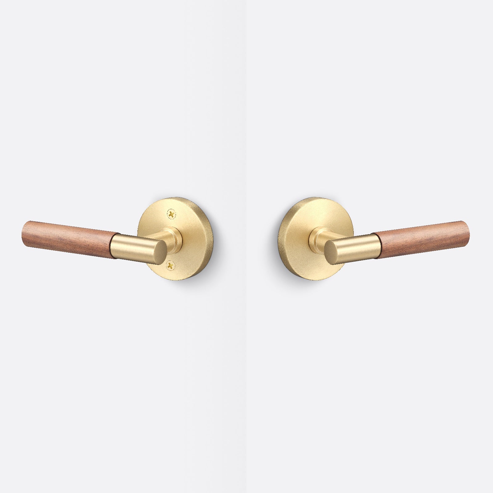 Sure-Loc AP101-RD-GRIP-WN Walnut Grip Passage Door Lever with Aspra Round Rosette