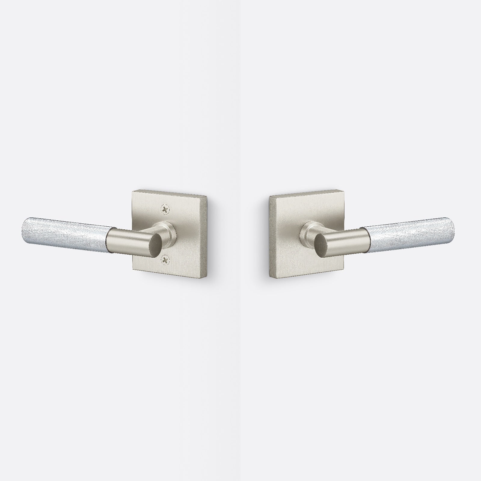 Sure-Loc AP101-SQ-GRIP-KN Knurled Grip Passage Door Lever with Aspra Square Rosette