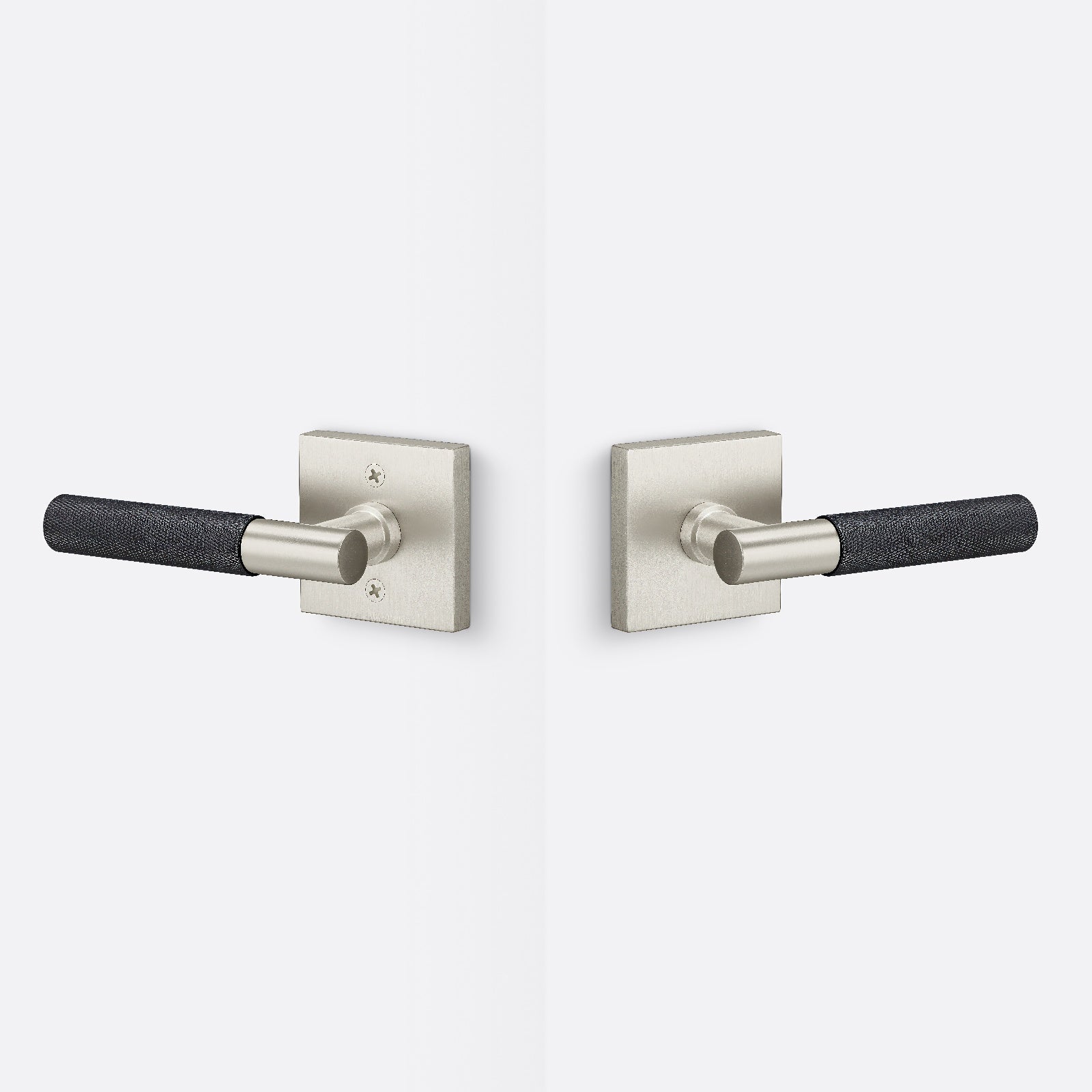 Sure-Loc AP101-SQ-GRIP-KN Knurled Grip Passage Door Lever with Aspra Square Rosette