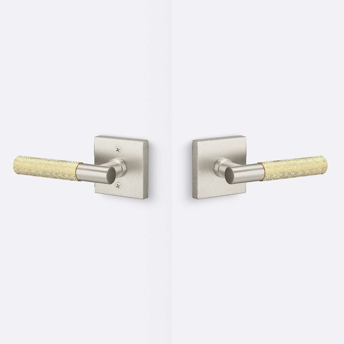 Sure-Loc AP101-SQ-GRIP-KN Knurled Grip Passage Door Lever with Aspra Square Rosette