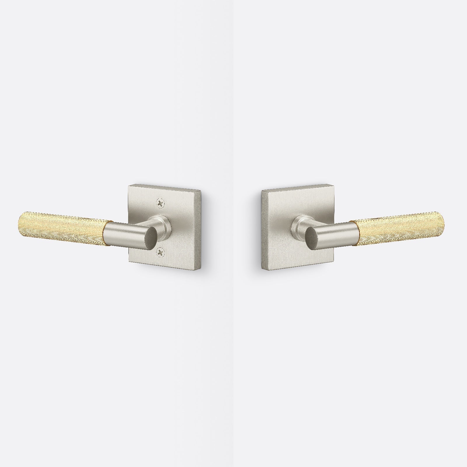 Sure-Loc AP101-SQ-GRIP-KN Knurled Grip Passage Door Lever with Aspra Square Rosette