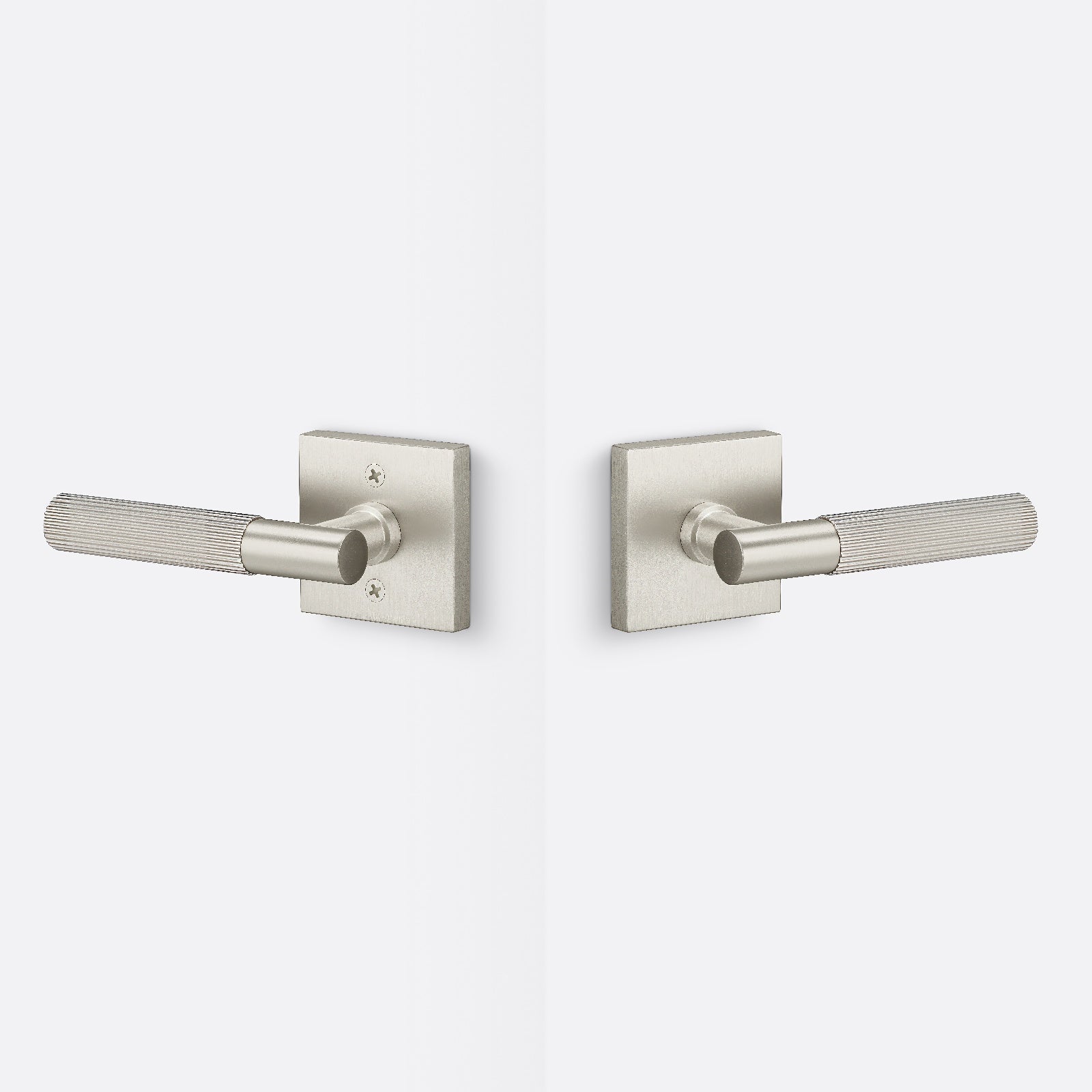 Sure-Loc AP101-SQ-GRIP-SKN Straight Knurled Grip Passage Door Lever with Aspra Square Rosette