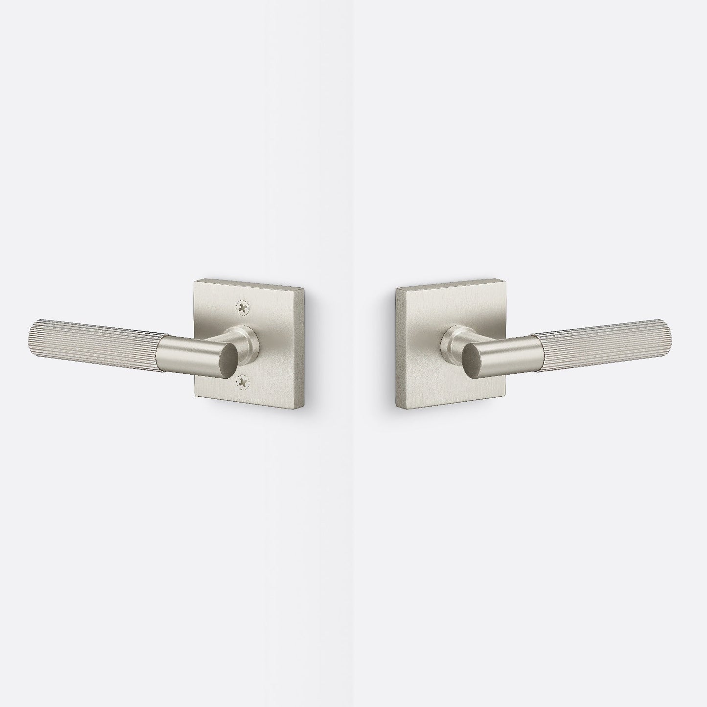 Sure-Loc AP101-SQ-GRIP-SKN Straight Knurled Grip Passage Door Lever with Aspra Square Rosette