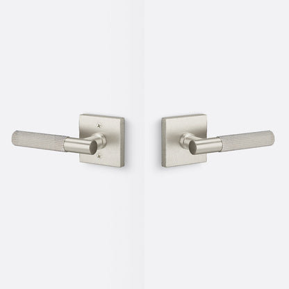 Sure-Loc AP101-SQ-GRIP-SKN Straight Knurled Grip Passage Door Lever with Aspra Square Rosette