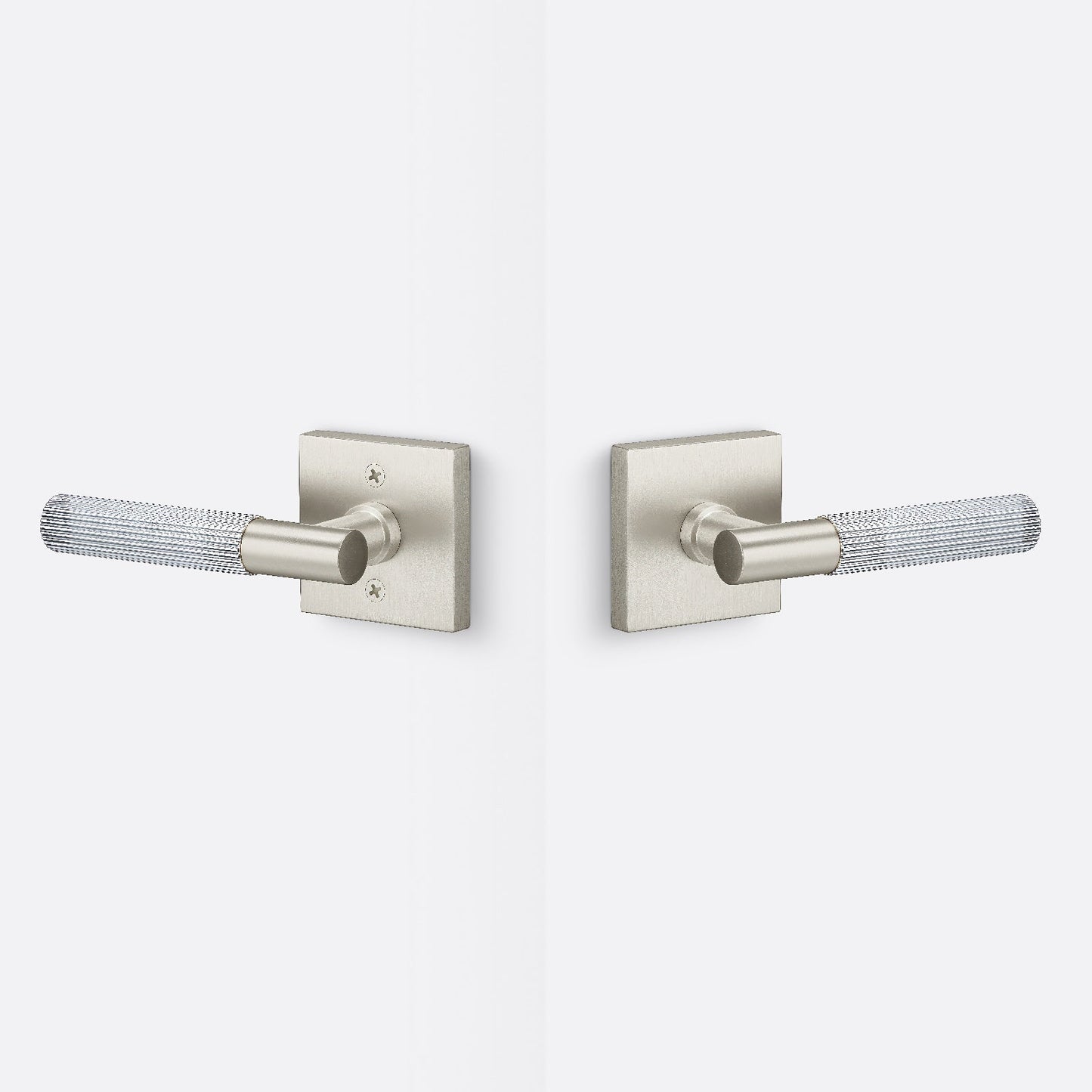 Sure-Loc AP101-SQ-GRIP-SKN Straight Knurled Grip Passage Door Lever with Aspra Square Rosette