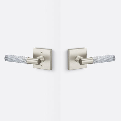 Sure-Loc AP101-SQ-GRIP-SKN Straight Knurled Grip Passage Door Lever with Aspra Square Rosette