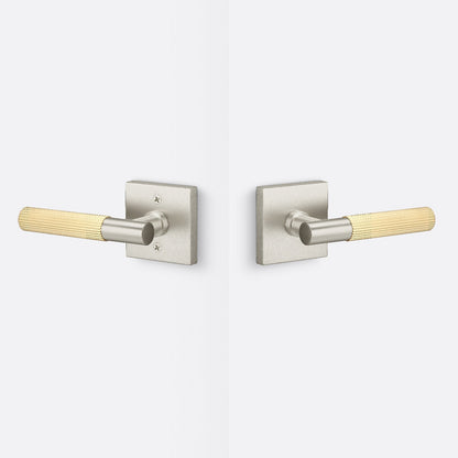 Sure-Loc AP101-SQ-GRIP-SKN Straight Knurled Grip Passage Door Lever with Aspra Square Rosette