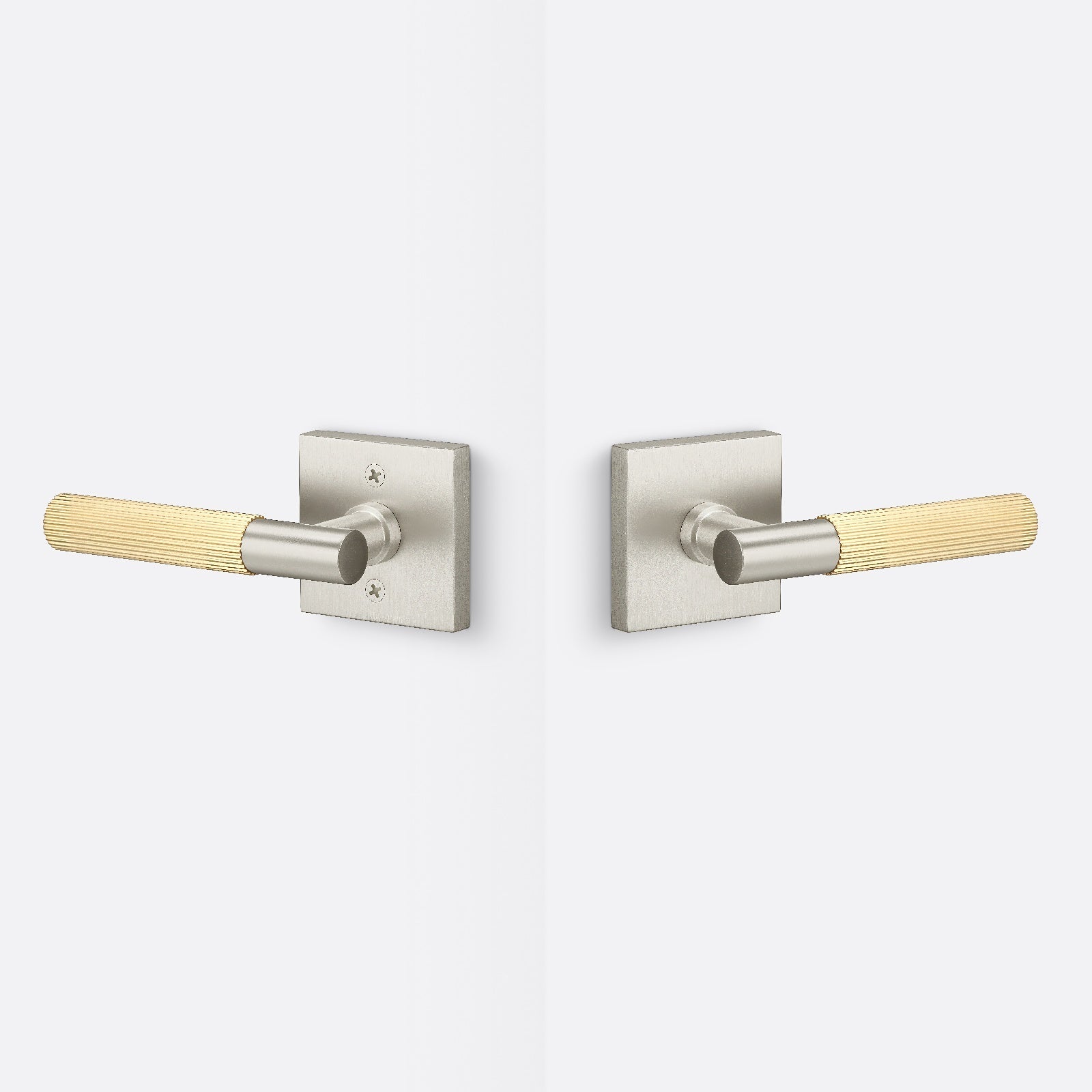 Sure-Loc AP101-SQ-GRIP-SKN Straight Knurled Grip Passage Door Lever with Aspra Square Rosette