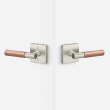 Sure-Loc AP101-SQ-GRIP-WN Walnut Grip Passage Door Lever with Aspra Square Rosette