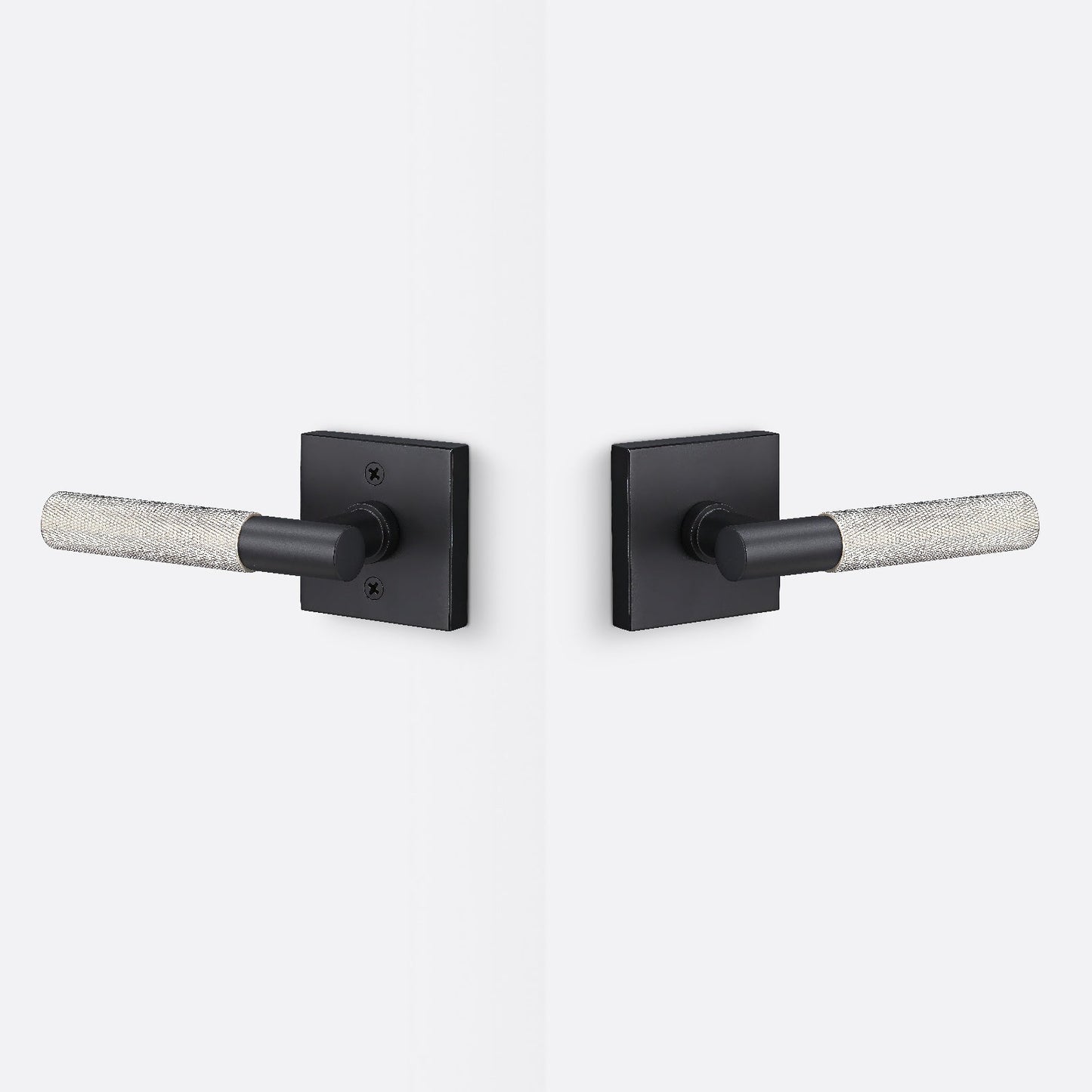 Sure-Loc AP101-SQ-GRIP-KN Knurled Grip Passage Door Lever with Aspra Square Rosette
