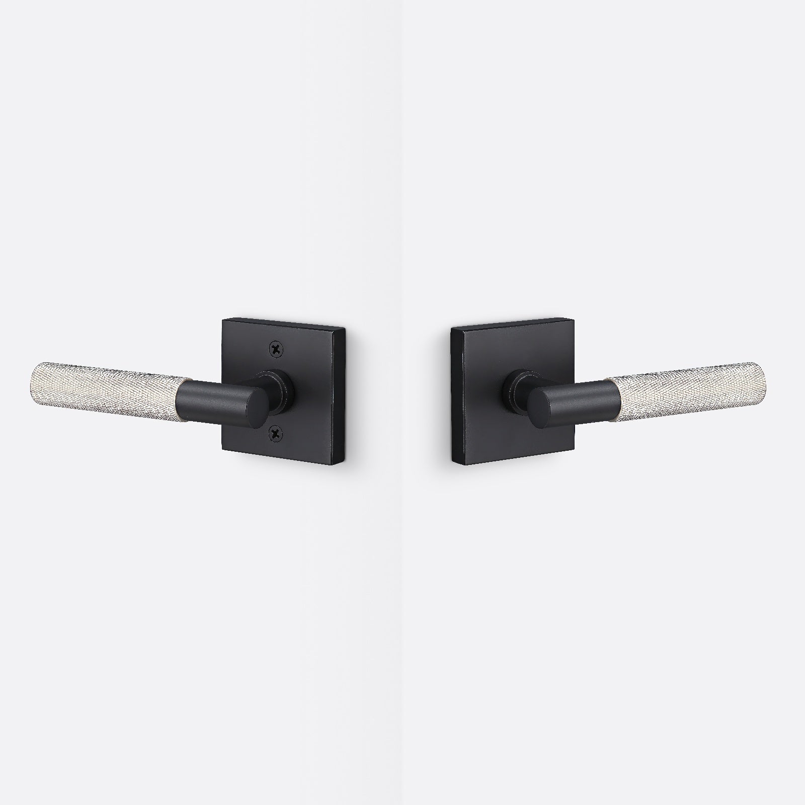 Sure-Loc AP101-SQ-GRIP-KN Knurled Grip Passage Door Lever with Aspra Square Rosette