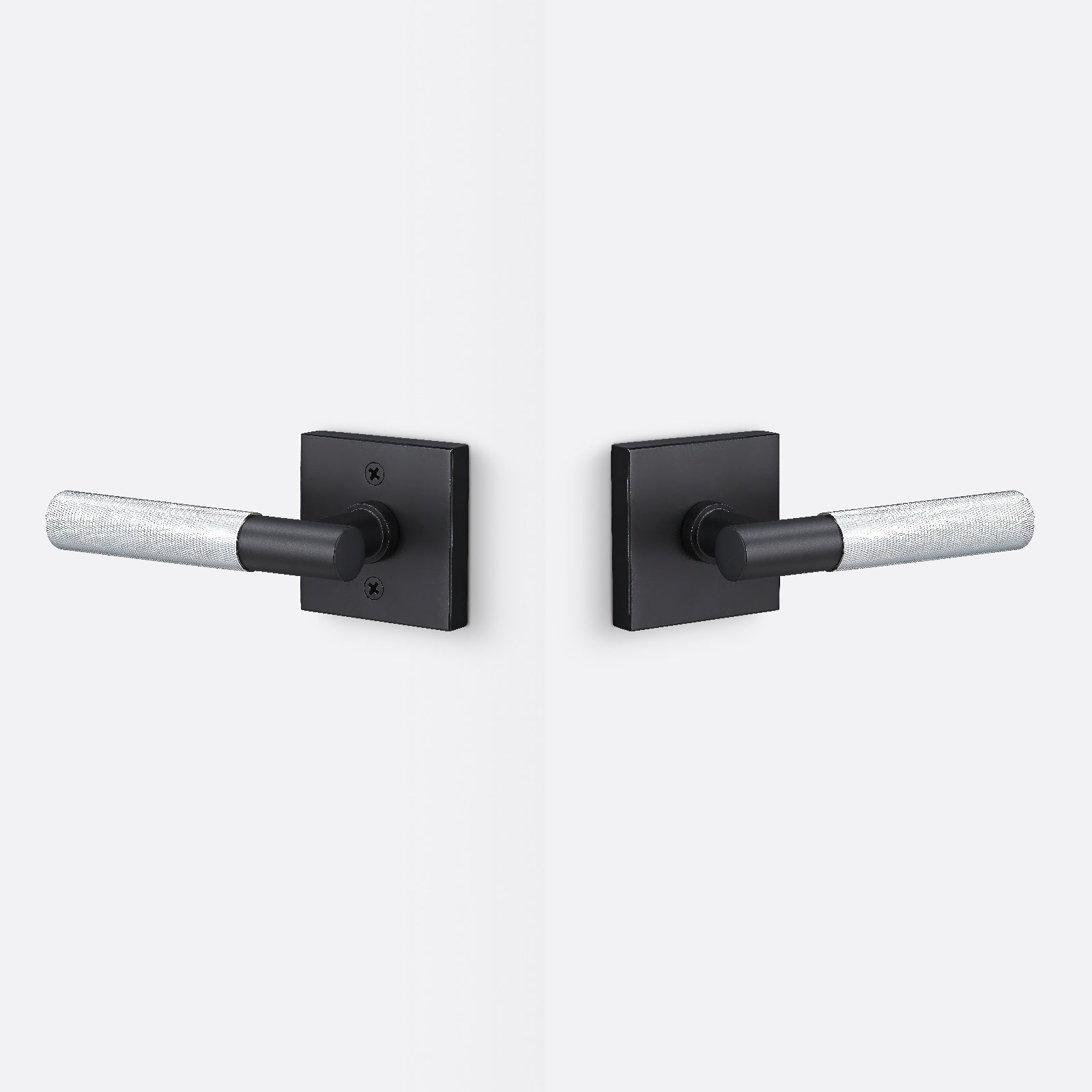 Sure-Loc AP101-SQ-GRIP-KN Knurled Grip Passage Door Lever with Aspra Square Rosette