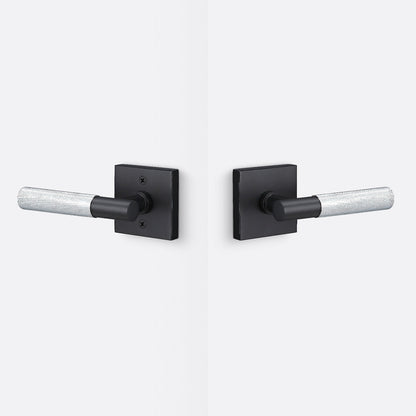 Sure-Loc AP101-SQ-GRIP-KN Knurled Grip Passage Door Lever with Aspra Square Rosette