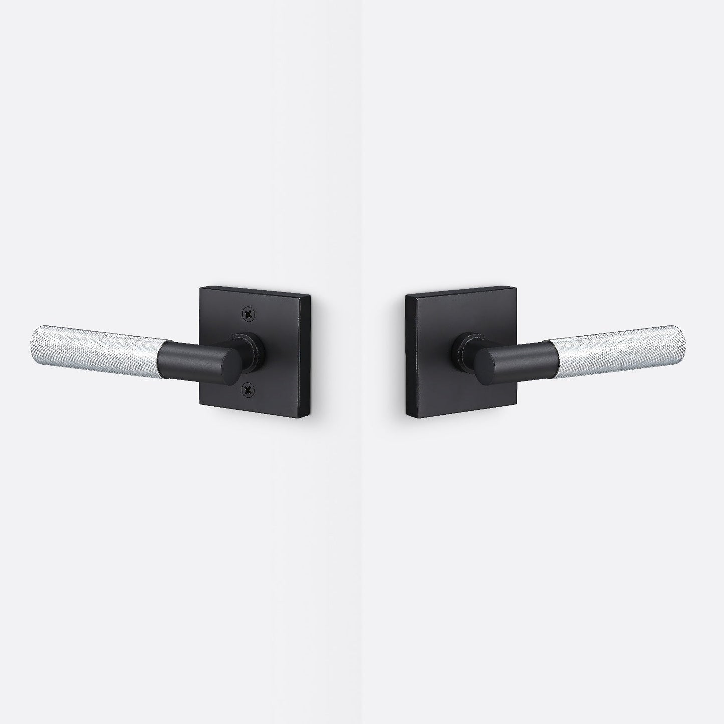 Sure-Loc AP101-SQ-GRIP-KN Knurled Grip Passage Door Lever with Aspra Square Rosette