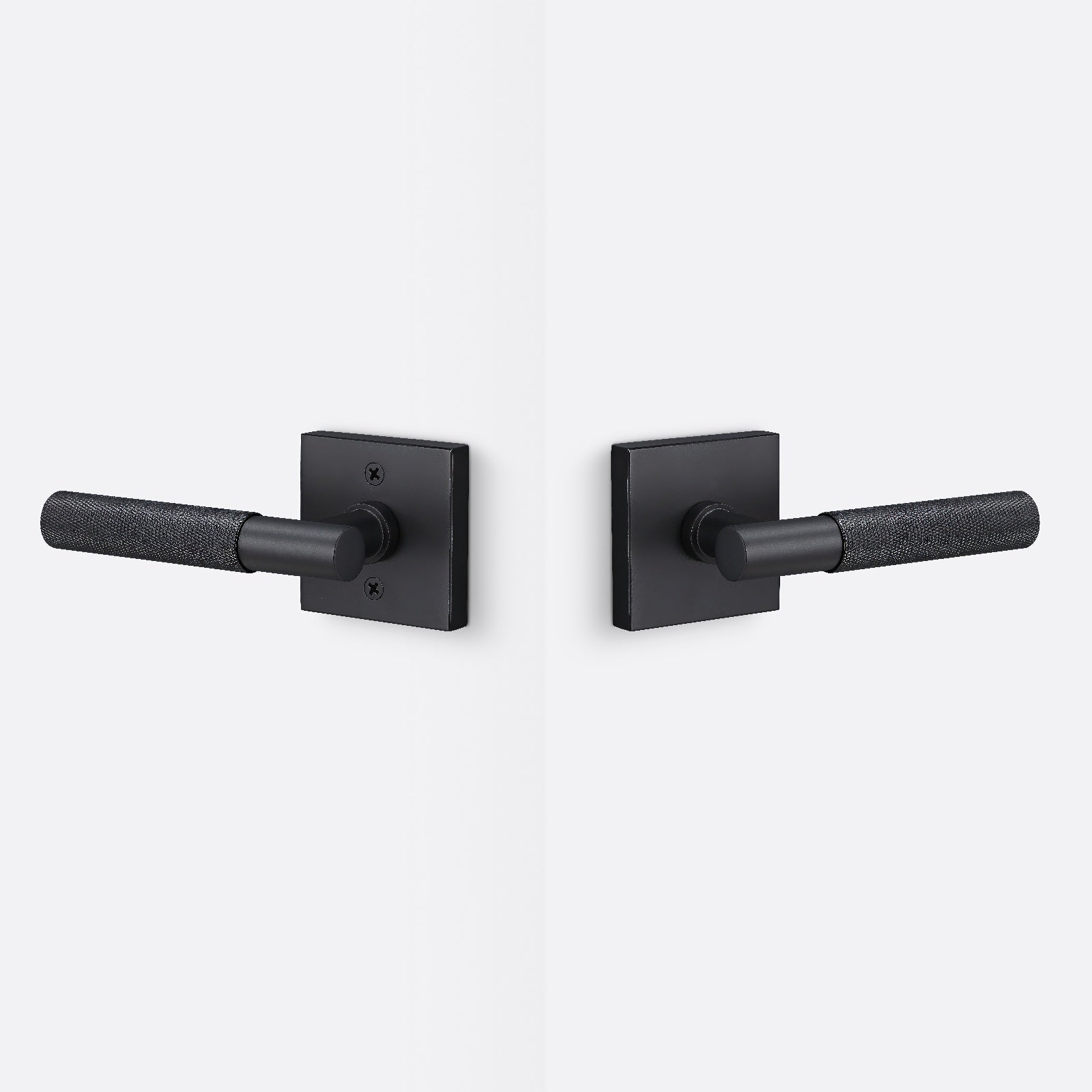 Sure-Loc AP101-SQ-GRIP-KN Knurled Grip Passage Door Lever with Aspra Square Rosette