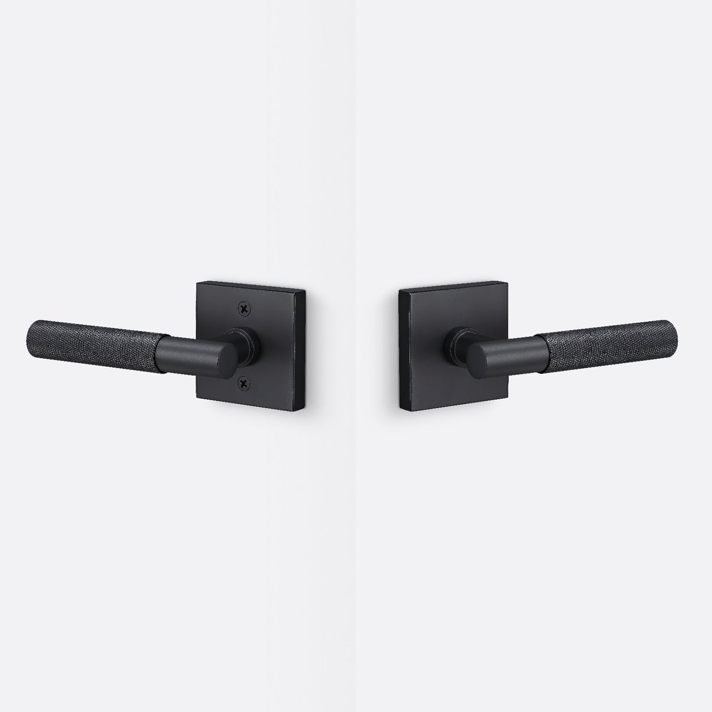 Sure-Loc AP101-SQ-GRIP-KN Knurled Grip Passage Door Lever with Aspra Square Rosette