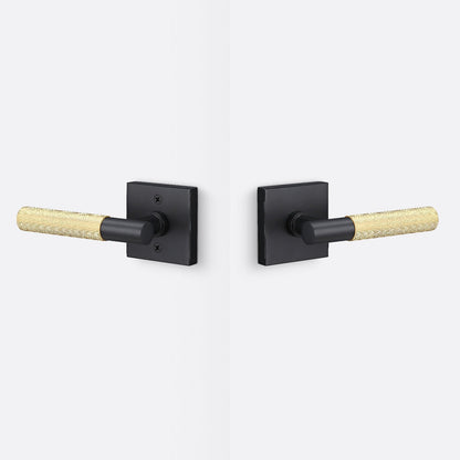 Sure-Loc AP101-SQ-GRIP-KN Knurled Grip Passage Door Lever with Aspra Square Rosette
