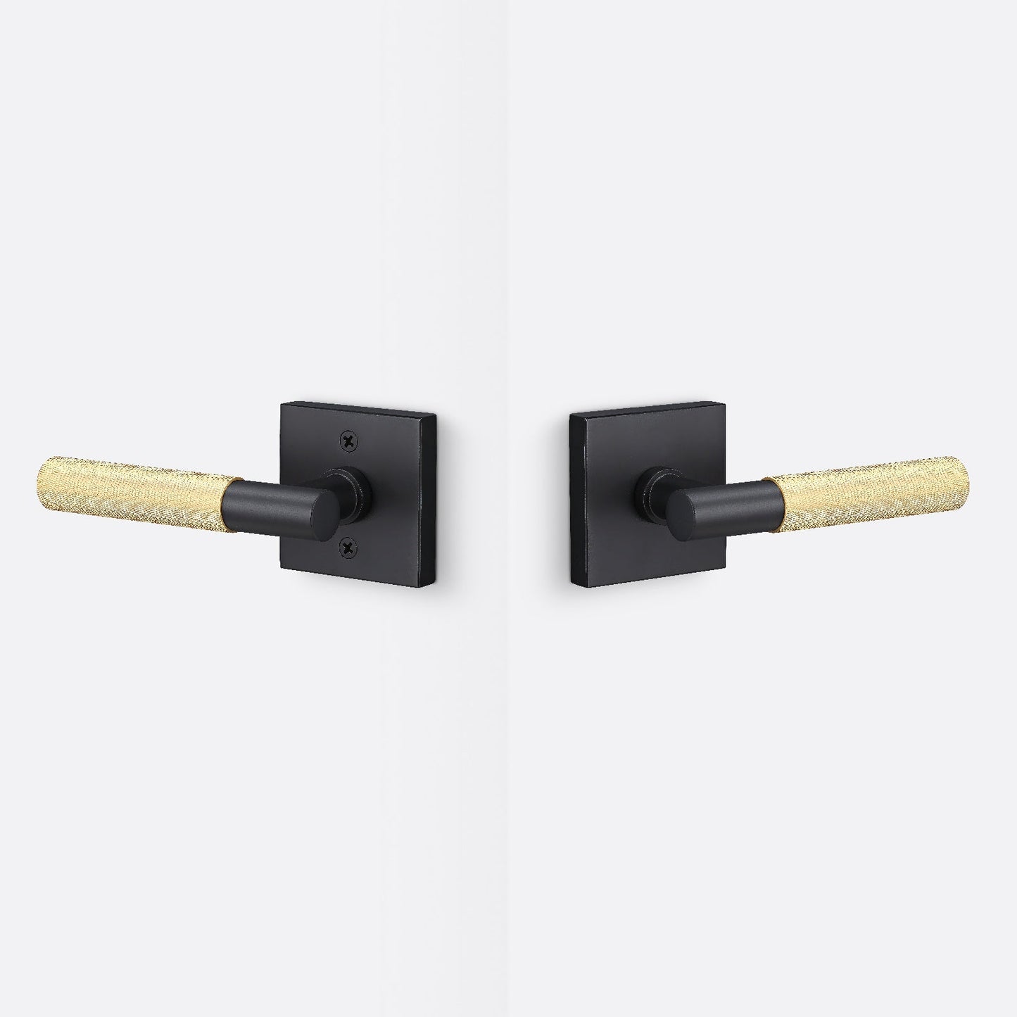 Sure-Loc AP101-SQ-GRIP-KN Knurled Grip Passage Door Lever with Aspra Square Rosette