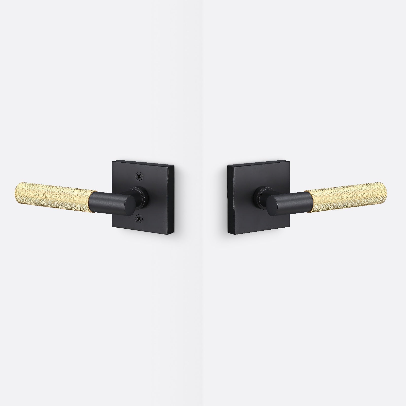 Sure-Loc AP101-SQ-GRIP-KN Knurled Grip Passage Door Lever with Aspra Square Rosette