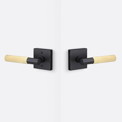 Sure-Loc AP101-SQ-GRIP-SKN Straight Knurled Grip Passage Door Lever with Aspra Square Rosette