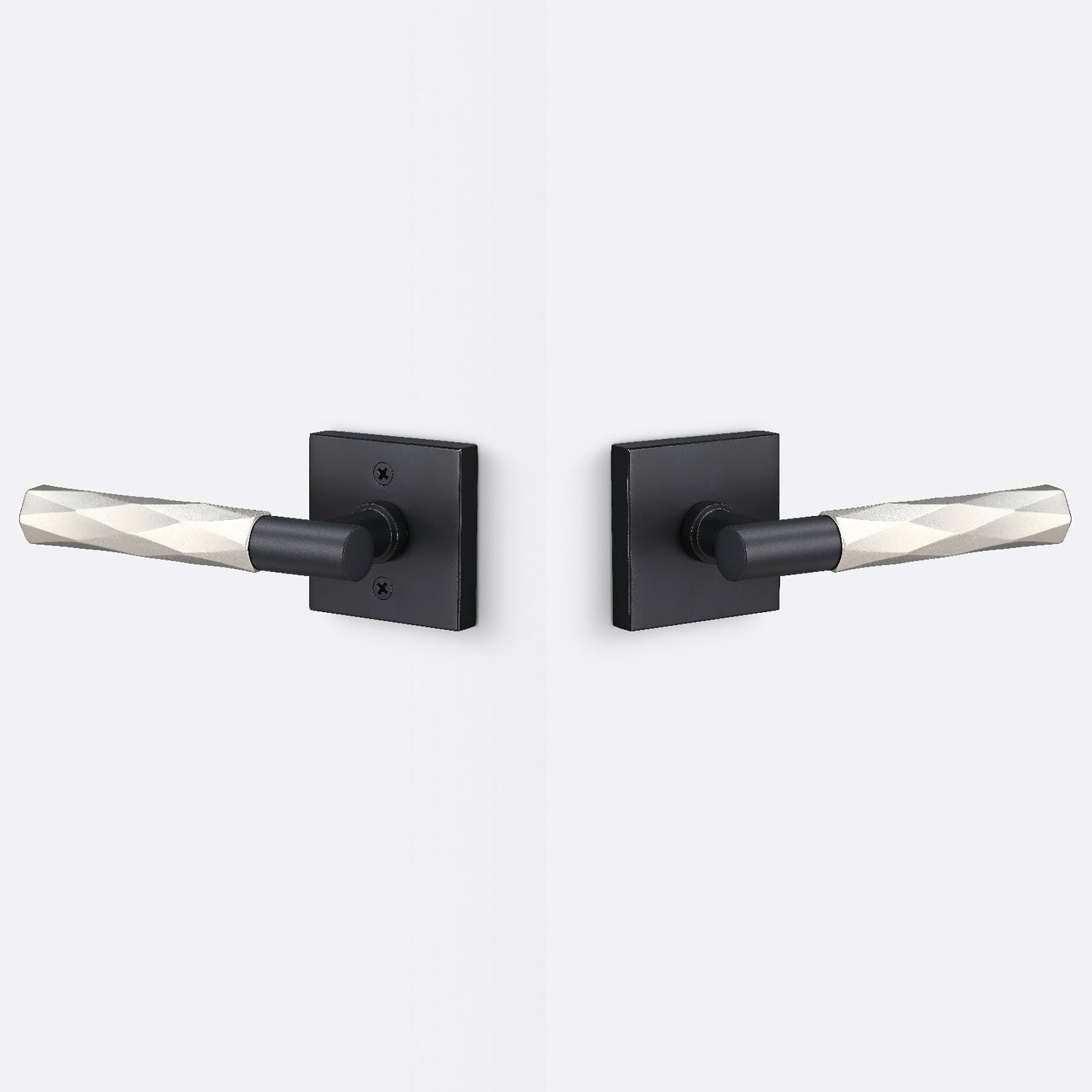Sure-Loc AP101-SQ-GRIP-VT Smooth Grip Passage Door Lever with Aspra Square Rosette