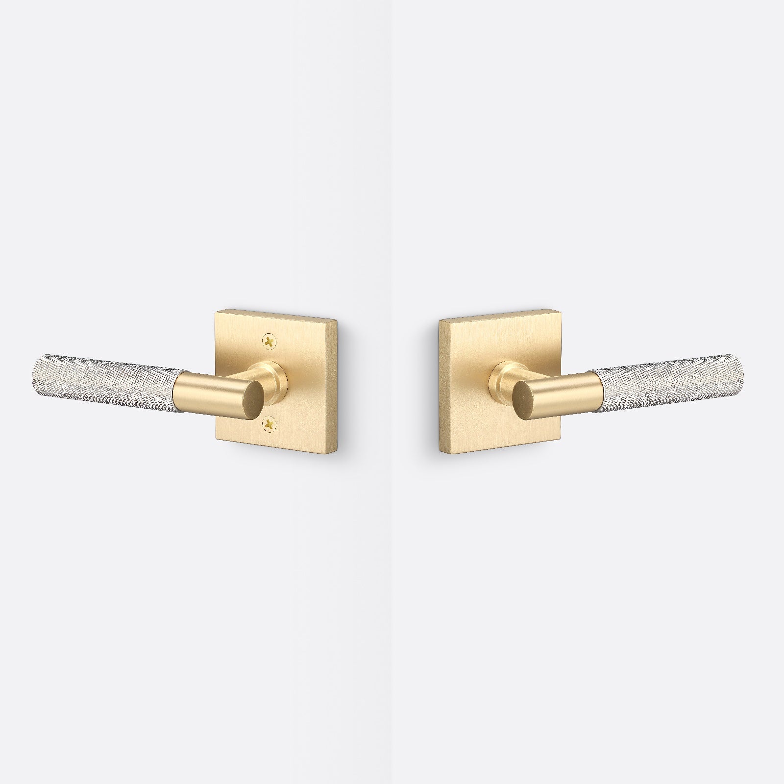 Sure-Loc AP101-SQ-GRIP-KN Knurled Grip Passage Door Lever with Aspra Square Rosette