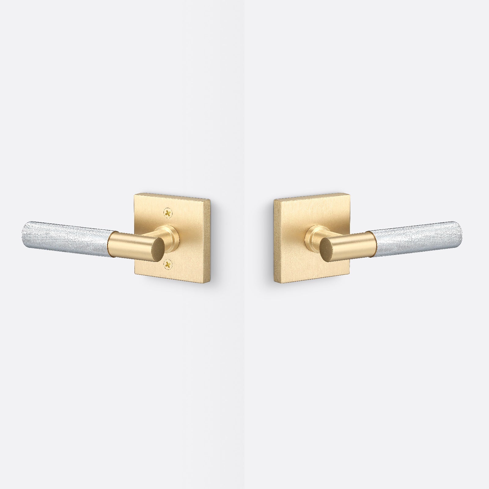 Sure-Loc AP101-SQ-GRIP-KN Knurled Grip Passage Door Lever with Aspra Square Rosette