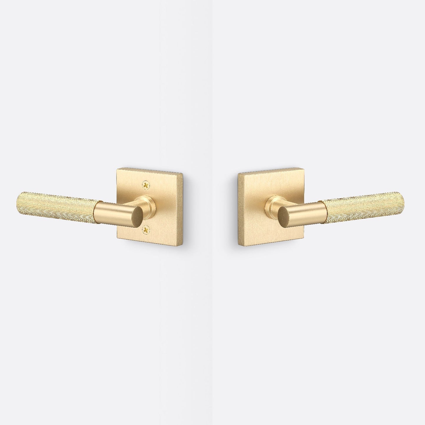 Sure-Loc AP101-SQ-GRIP-KN Knurled Grip Passage Door Lever with Aspra Square Rosette