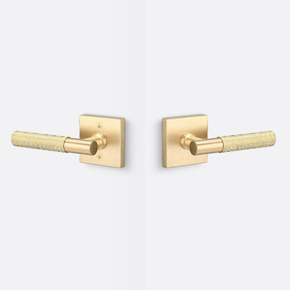 Sure-Loc AP101-SQ-GRIP-KN Knurled Grip Passage Door Lever with Aspra Square Rosette