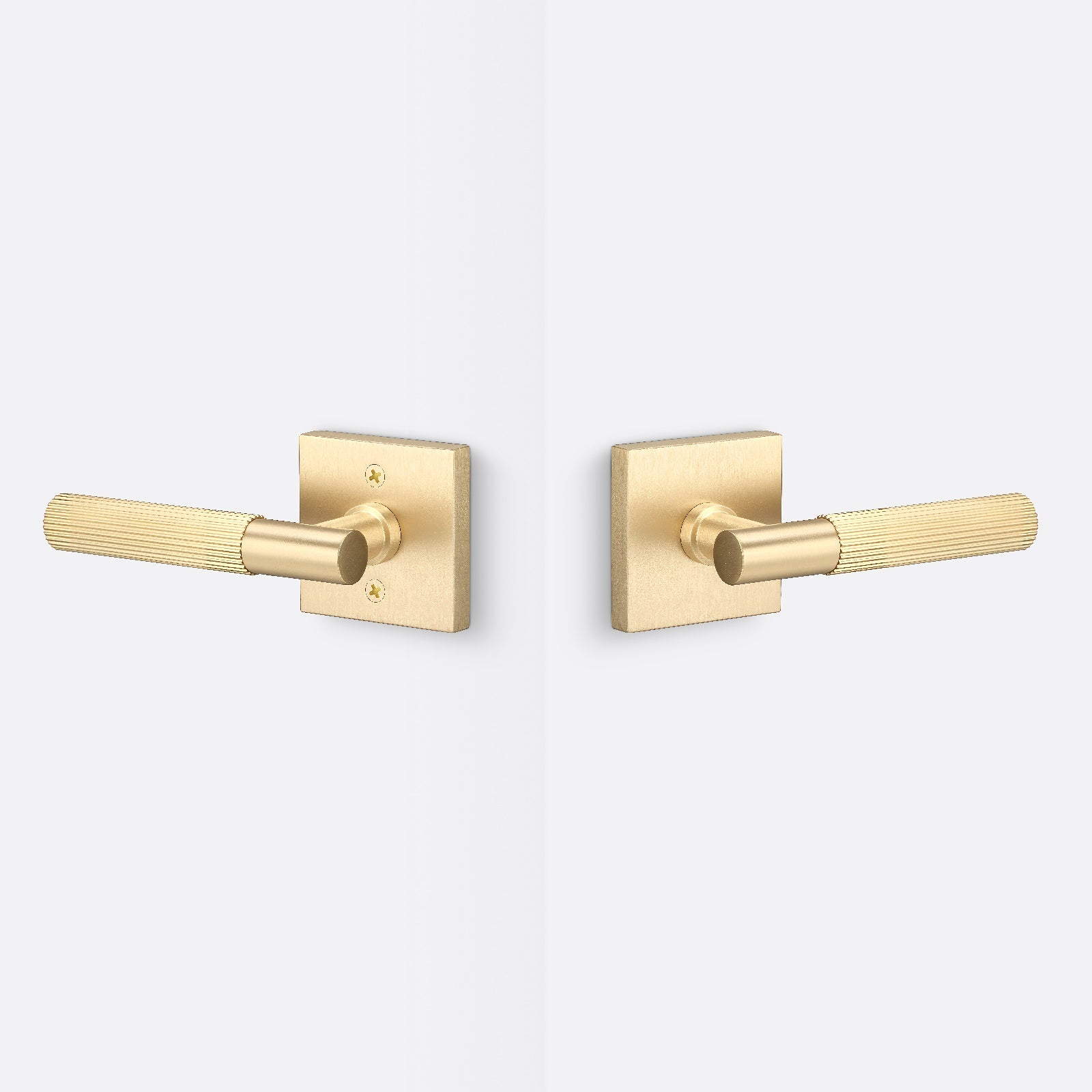 Sure-Loc AP101-SQ-GRIP-SKN Straight Knurled Grip Passage Door Lever with Aspra Square Rosette