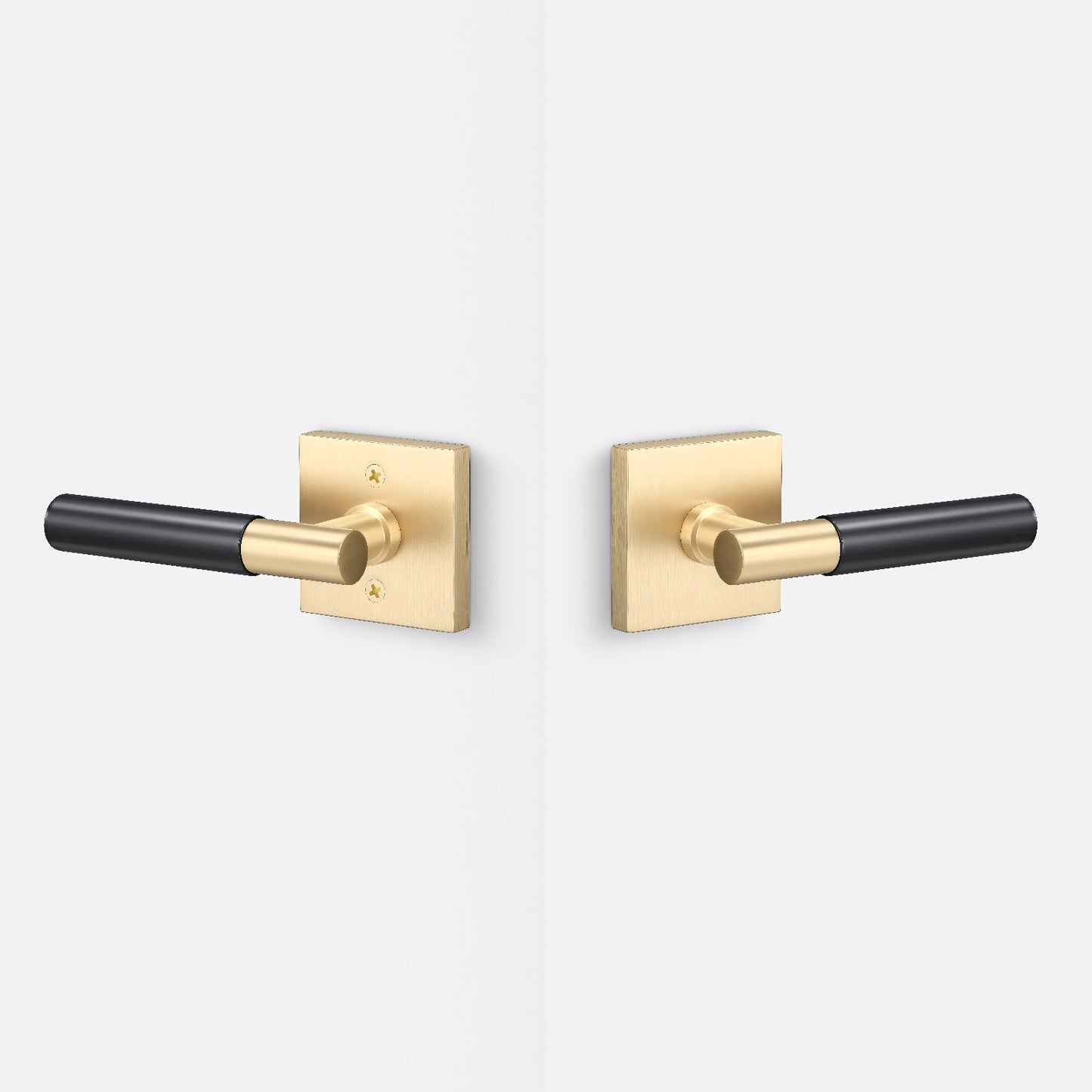 Sure-Loc AP101-SQ-GRIP-SM Smooth Grip Passage Door Lever with Aspra Square Rosette