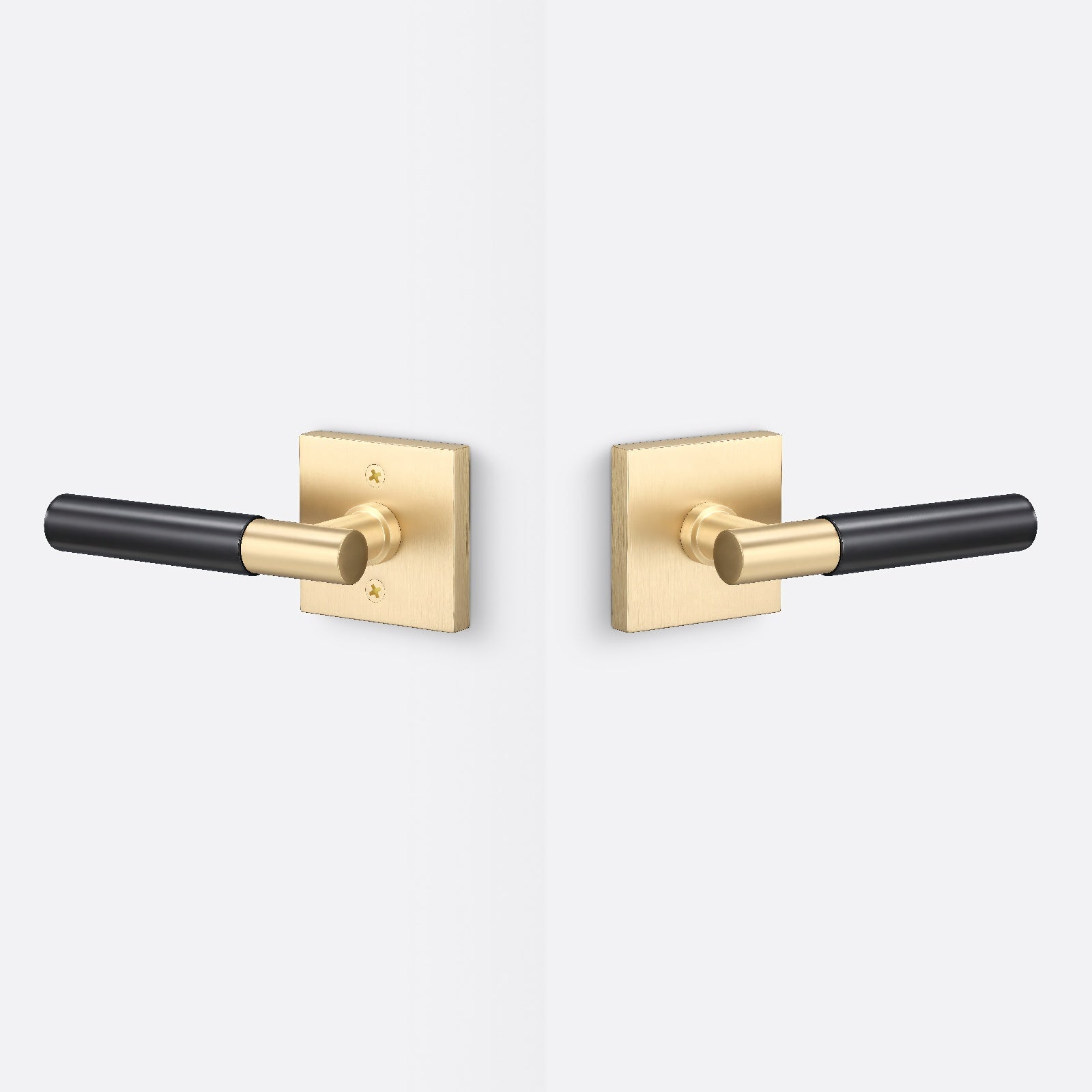 Sure-Loc AP101-SQ-GRIP-SM Smooth Grip Passage Door Lever with Aspra Square Rosette