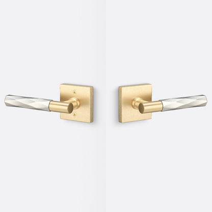 Sure-Loc AP101-SQ-GRIP-VT Smooth Grip Passage Door Lever with Aspra Square Rosette