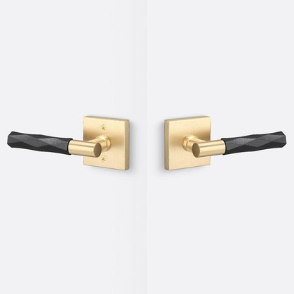 Sure-Loc AP101-SQ-GRIP-VT Smooth Grip Passage Door Lever with Aspra Square Rosette
