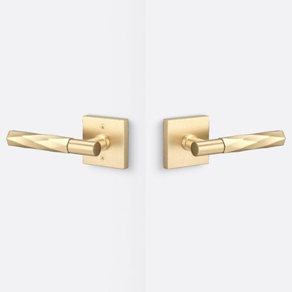 Sure-Loc AP101-SQ-GRIP-VT Smooth Grip Passage Door Lever with Aspra Square Rosette