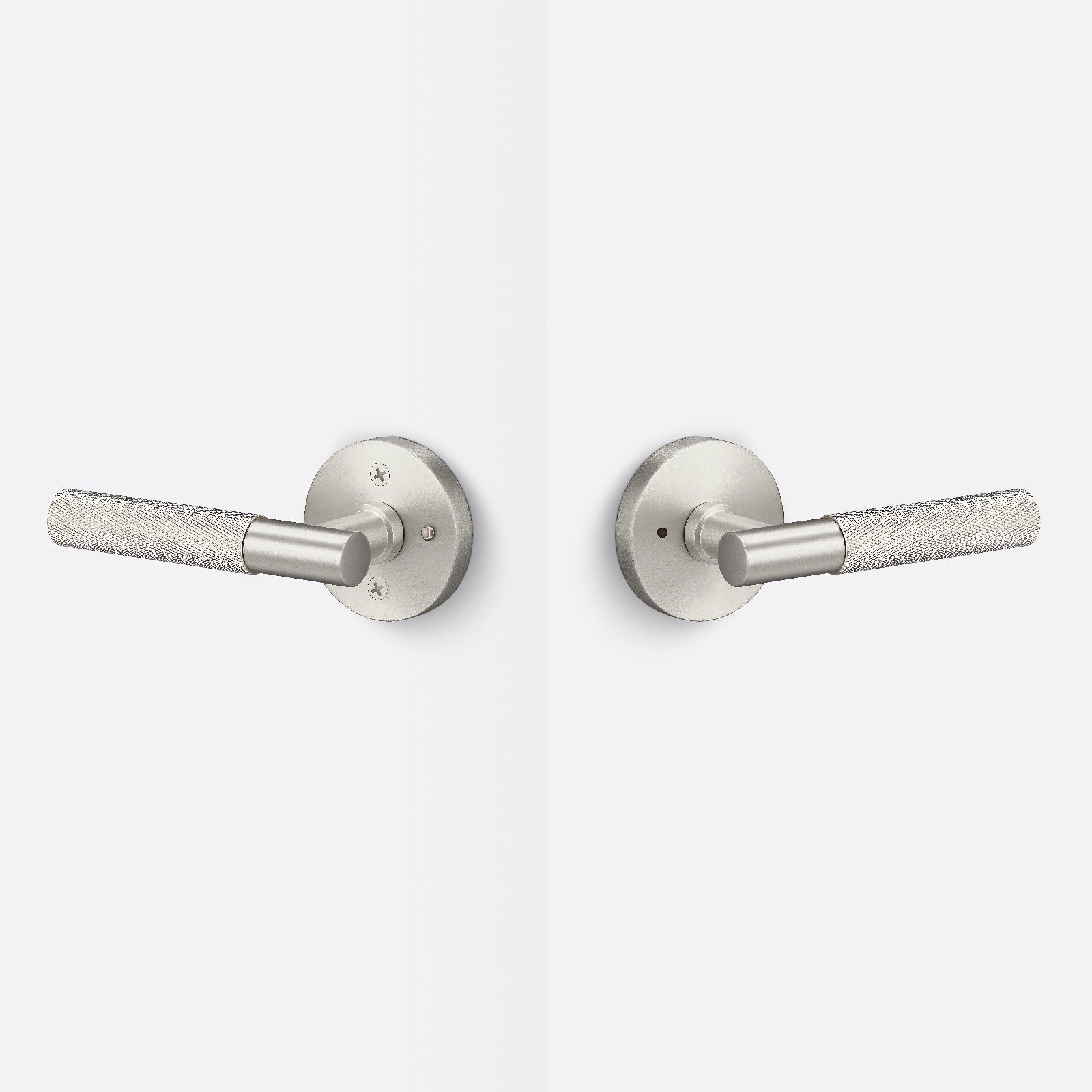 Sure-Loc AP102-RD-GRIP-KN Knurled Grip Privacy Door Lever with Aspra Round Rosette